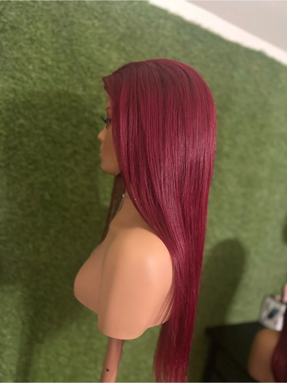 13x4 99jWomen’s Straight Burgundy 18 inch 250% Density Hair - 100% human hair